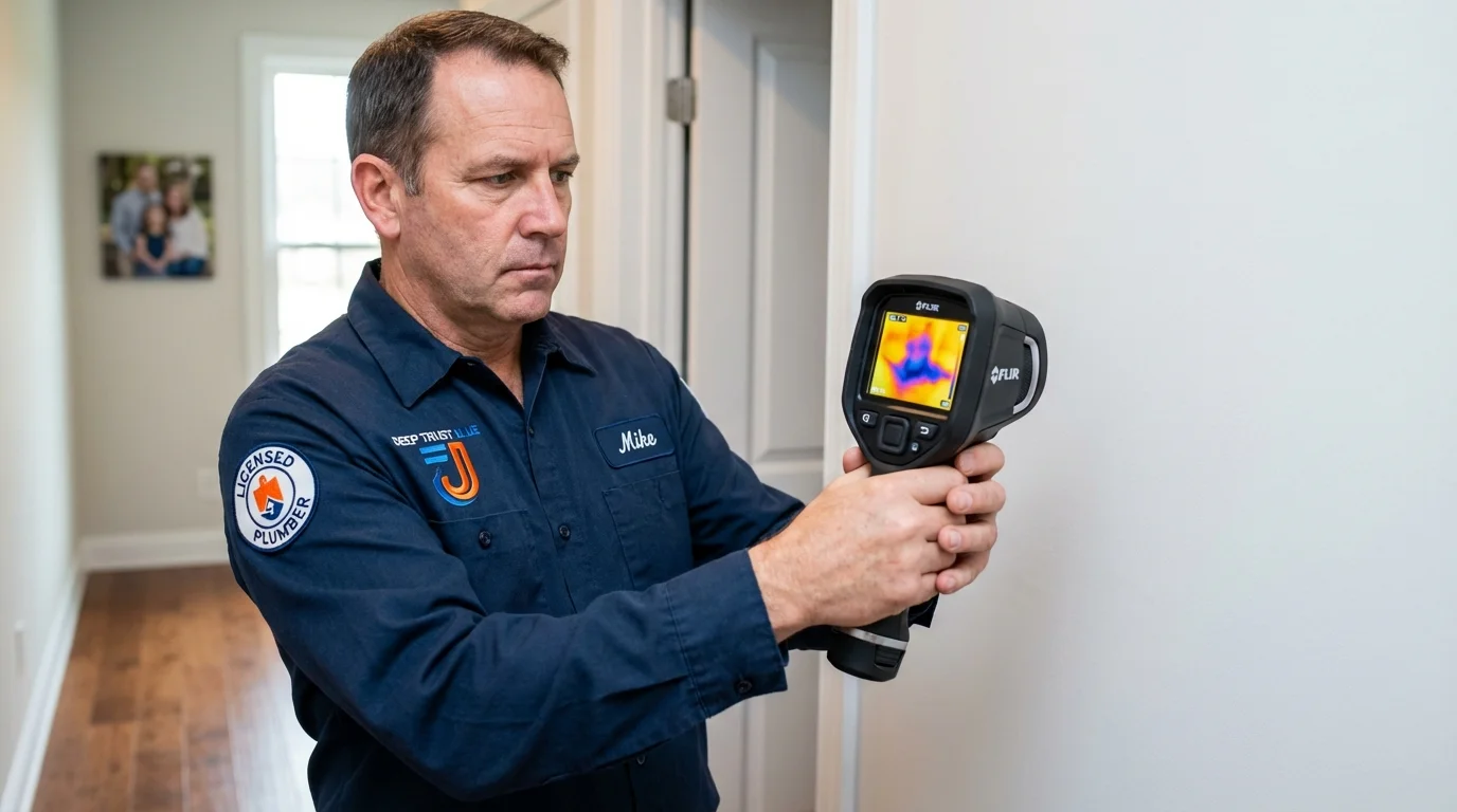 Thermal imaging leak detection by Johns Plumbing LLC in Windsor Locks